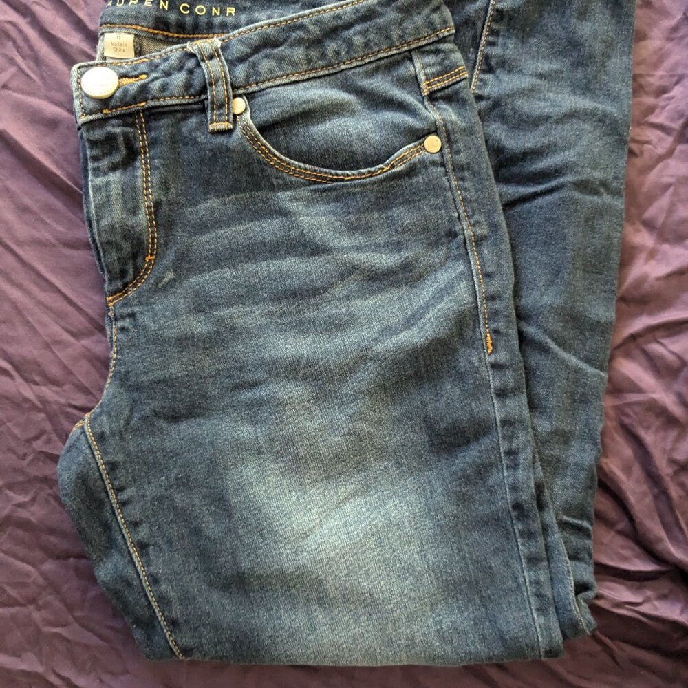 Lauren Conrad Mid-Rise Skinny Jeans - Dark Wash - Size 6